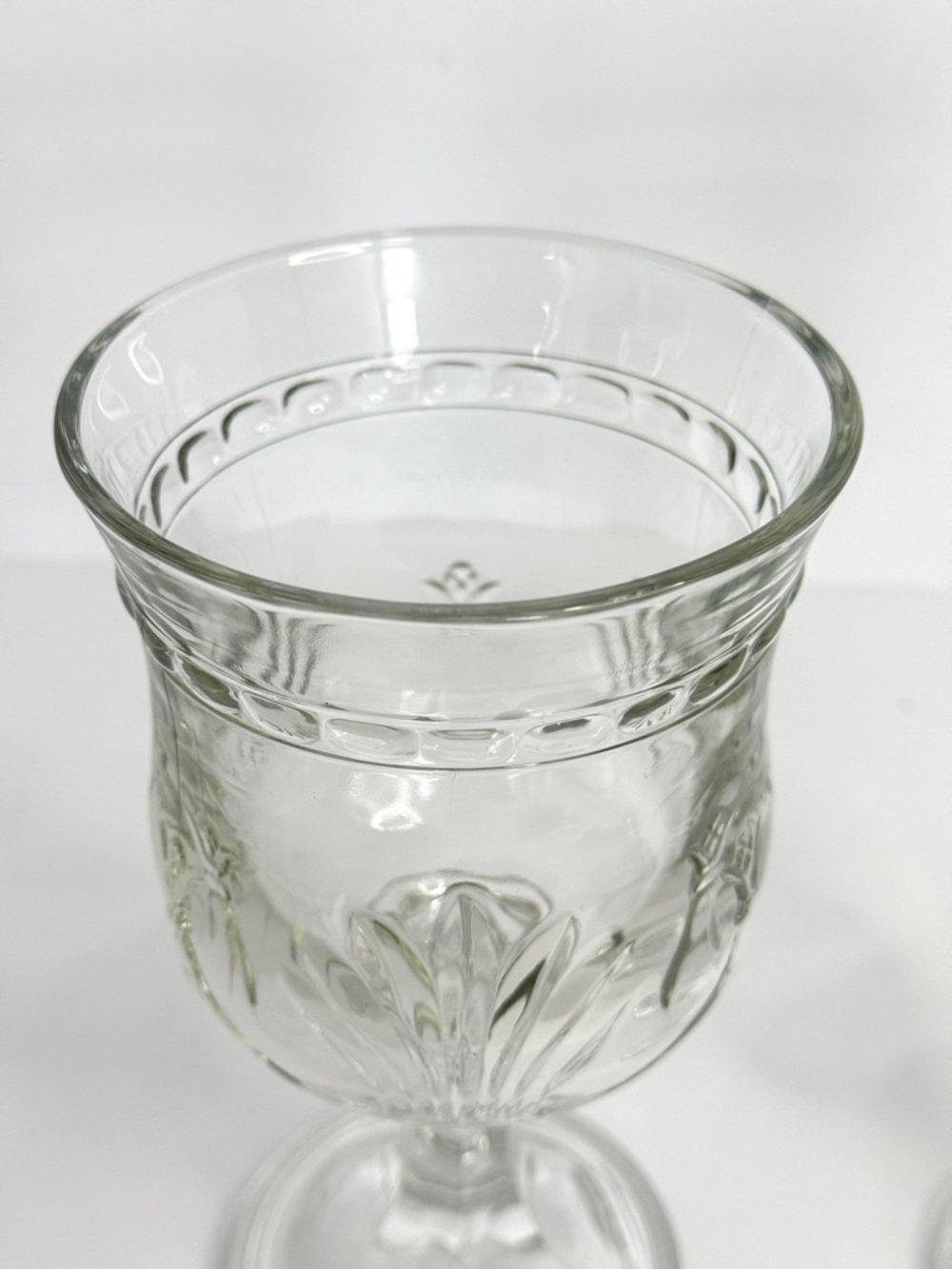 Toscany Alexandria Set of 2 ~ Clear Cut Crystal 7" Water Goblets - Picture 2 of 7